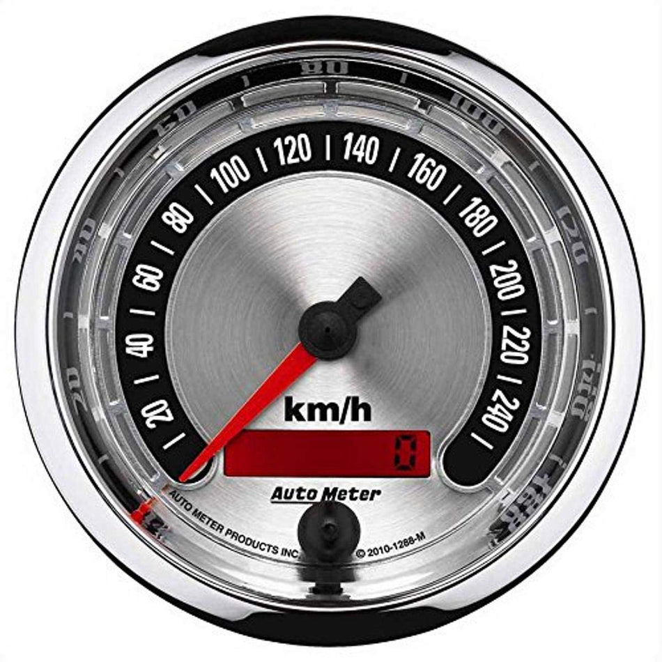 Auto Meter 1288-M American Muscle 3-3/8 0-260 kmh Speedometer Gauge