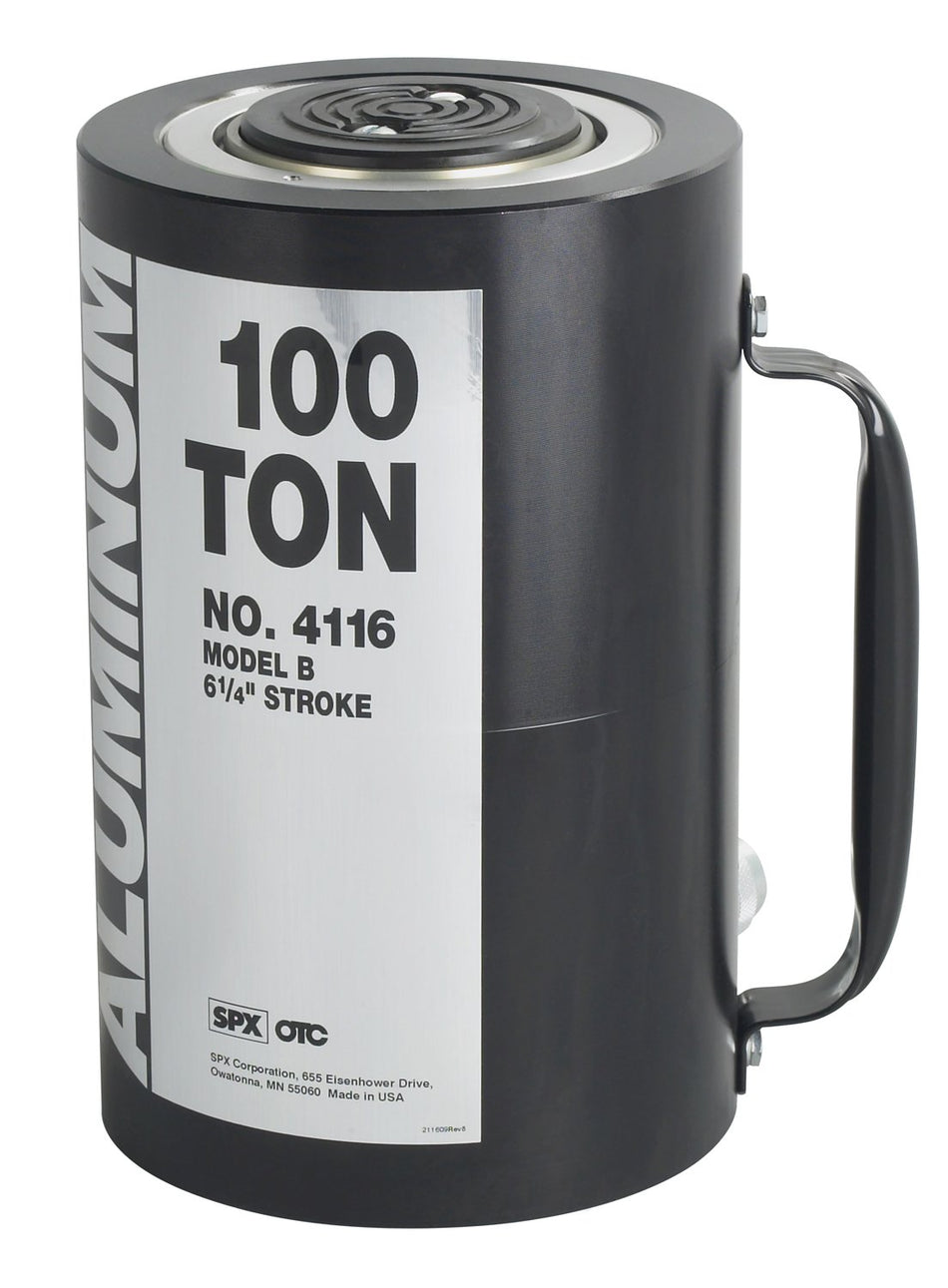 OTC 4116 100-Ton Aluminum Ram with Half Coupler