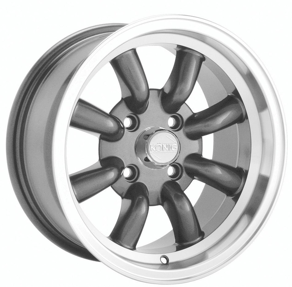 Konig Rewind League Gun Metal Wheel with Machined Lip (15x7/4x100mm)