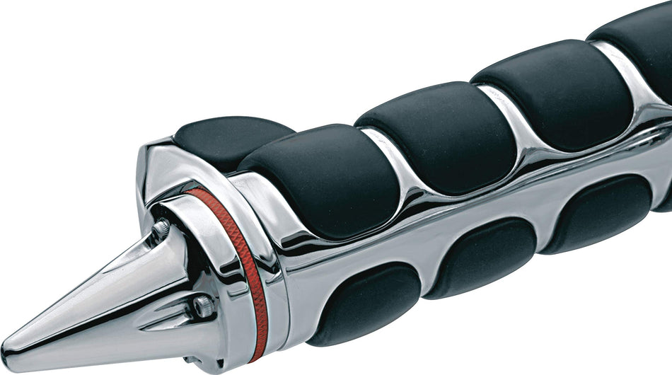 Kuryakyn 6249 Motorcycle Handlebar Accessory: Stiletto Hand Grip End Cap, Chrome, 1 Pair