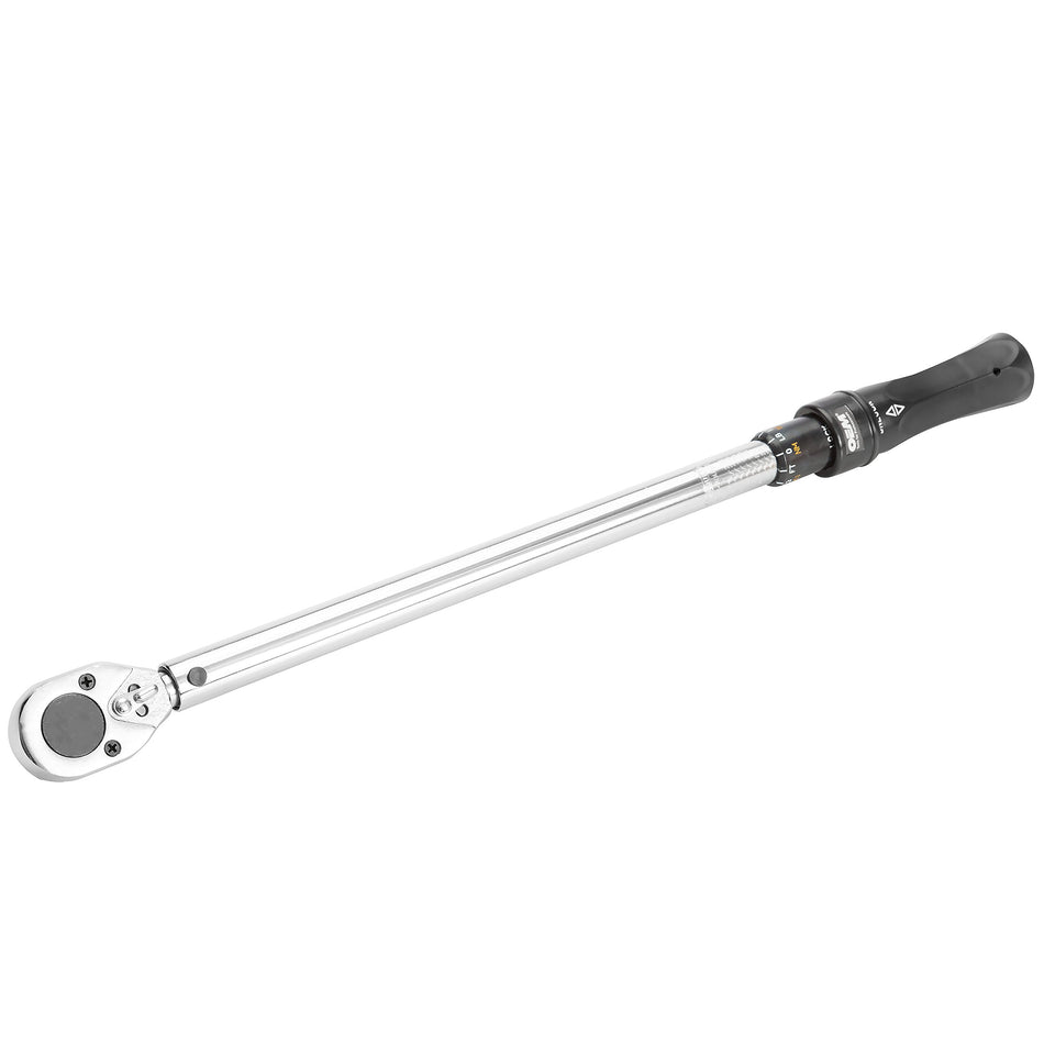 OEMTOOLS 25687 Click Style Torque Wrench | 25-250 Ft/Lbs. of Torque (33.90-337.60 Nm), 1/2 Drive | Bar-Style Wrench Has Both Clockwise and Counterclockwise Operation