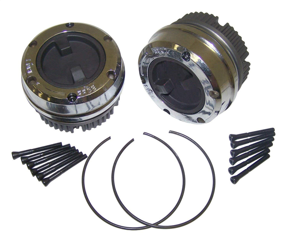 Crown Automotive Locking Hub Set Driveline and Axles, black, silver