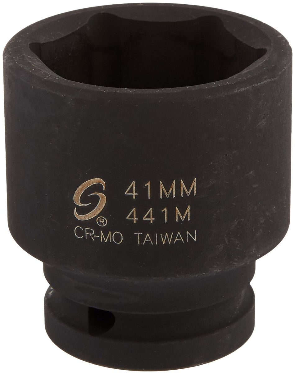 Sunex 441M 3/4-Inch Drive Standard 6 Point Metric Impact Socket, 41-Mm