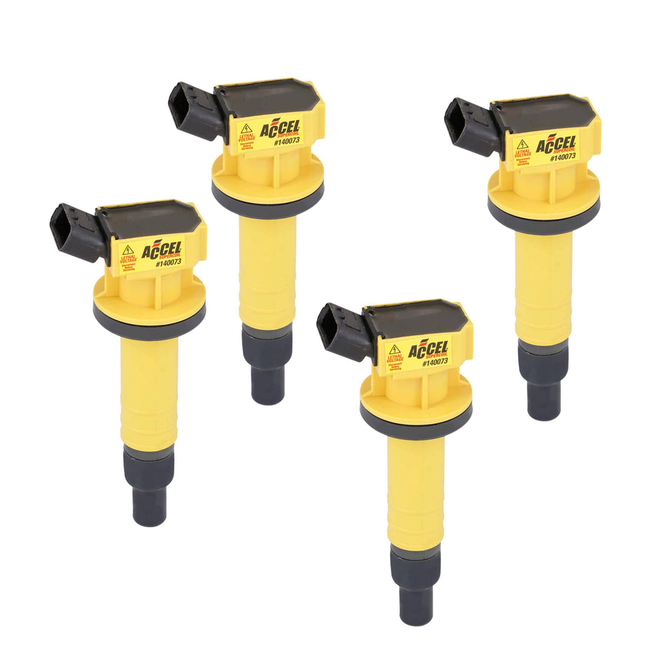 ACCEL 140073-4 Ignition Coil - Supercoil - Toyota 1.8L - I4-4-Pack