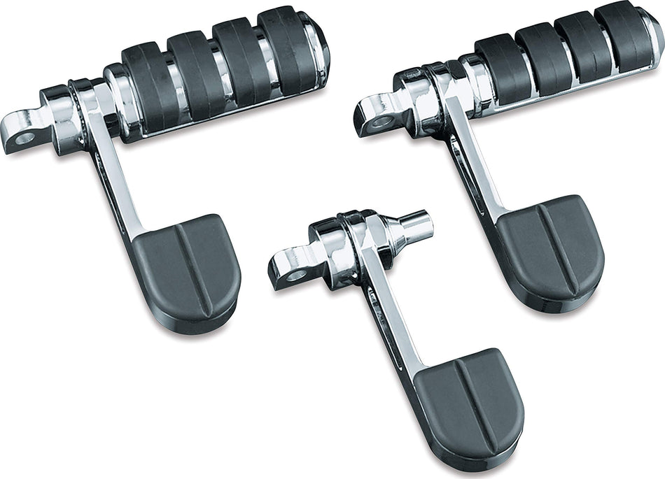 Kuryakyn 8075 Motorcycle Foot Control: ISO Stirrup Heel Rests with Large ISO Pegs, Chrome, 1 Pair