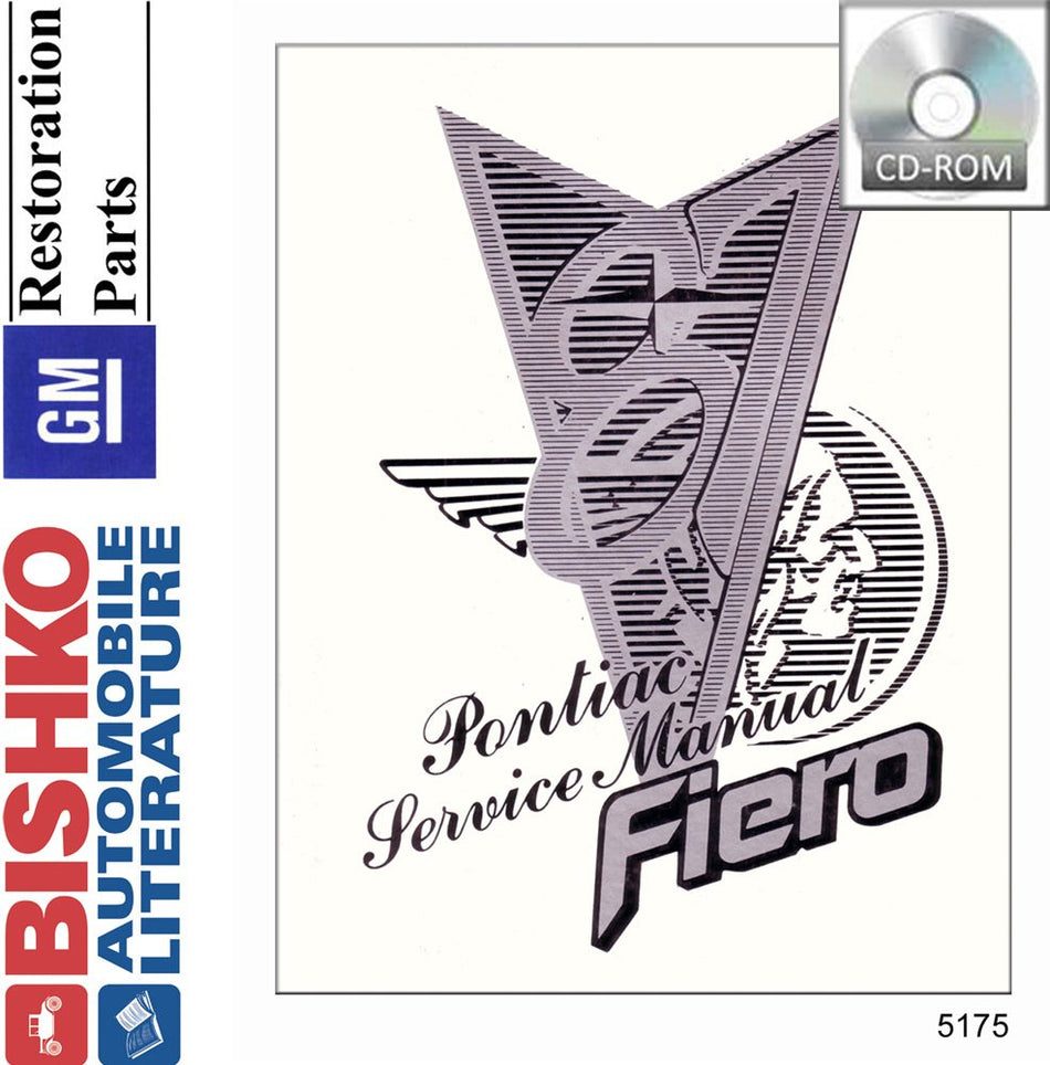 bishko automotive literature 1987 Pontiac Fiero Shop Service Repair Manual CD Engine Drivetrain Electrical
