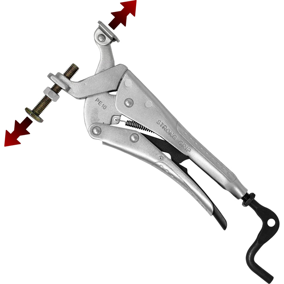 Expand-O Pliers, 10", Reverse-Action Clamping Pliers, Clamping Pressure: 900 LBS (410 kg), Min: 1-3/8" (35 mm), Max 2-3/4" (70 mm), PE10, Strong Hand Tools