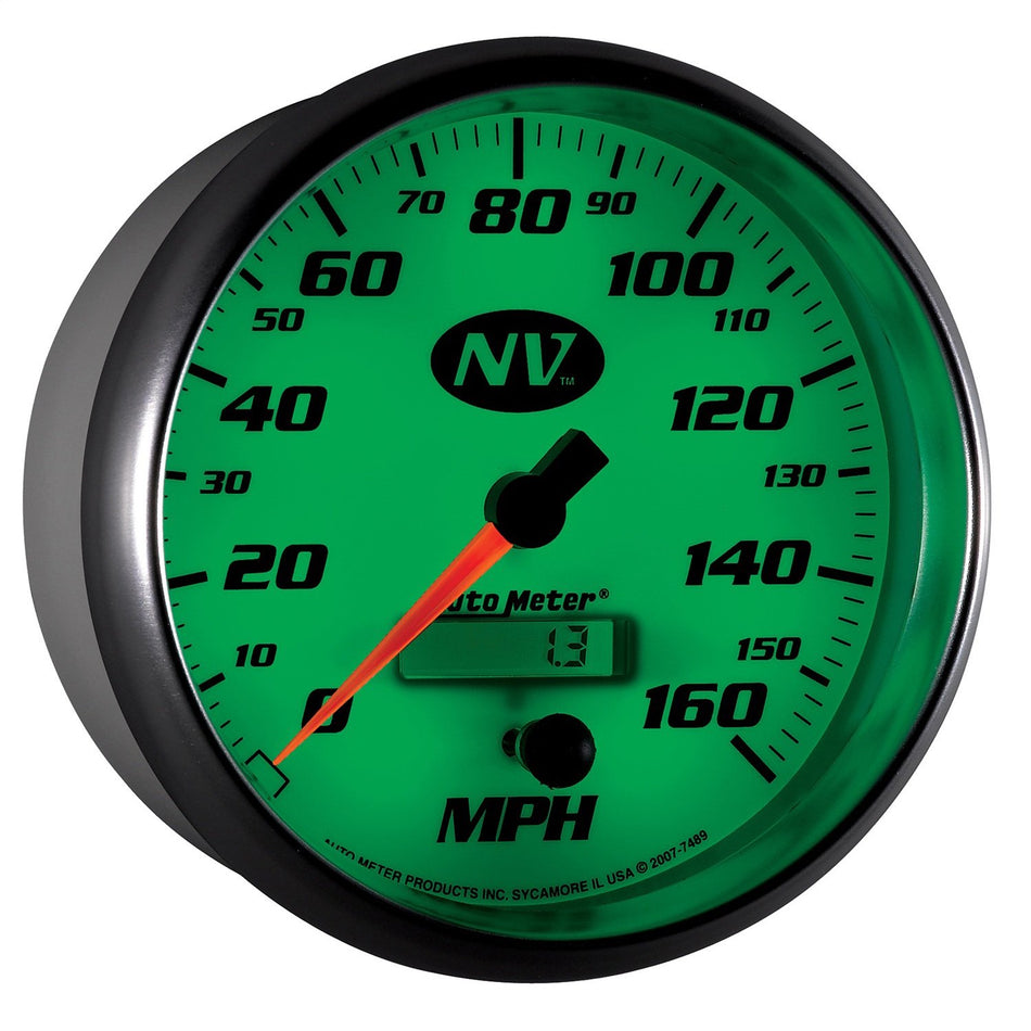 Auto Meter 7489 NV 5 160 mph In-Dash Electric Programmable Speedometer