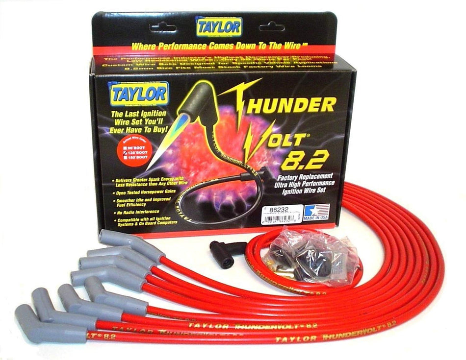 Taylor Cable 86232 Thundervolt 8.2 race fit 8 cyl red