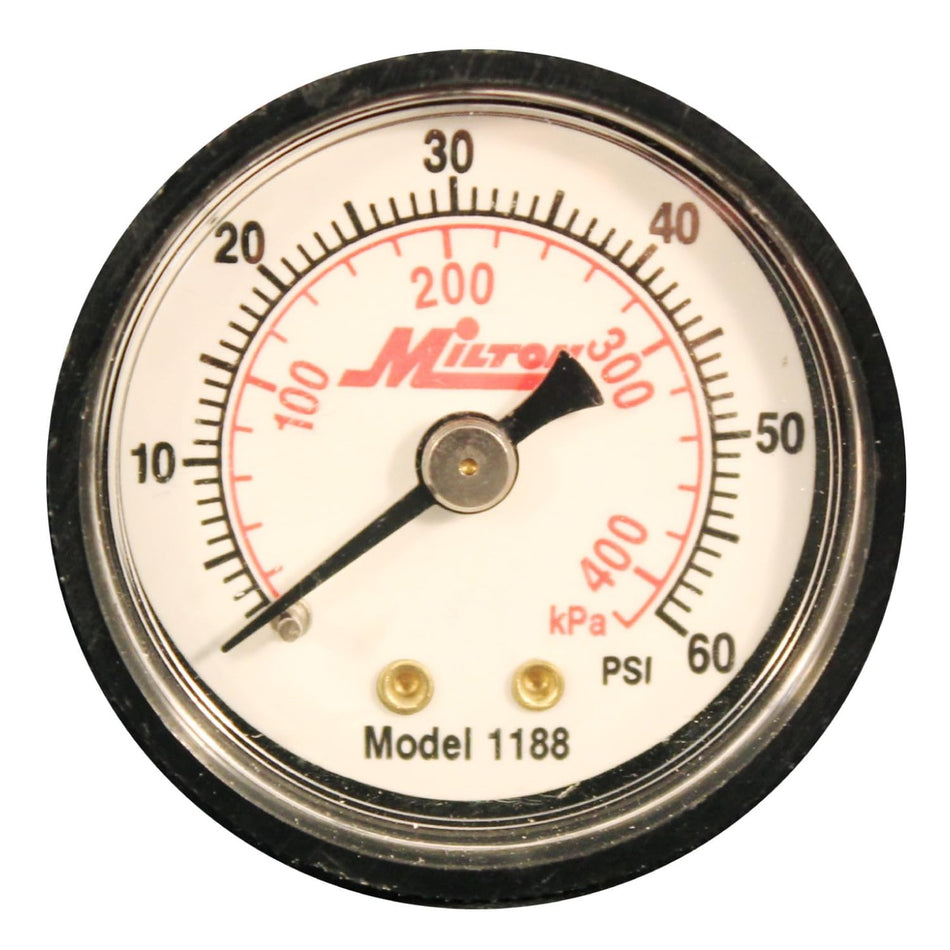 Milton Mini Pressure Gauge 1/8 NPT, 0-60 PSI (1188)