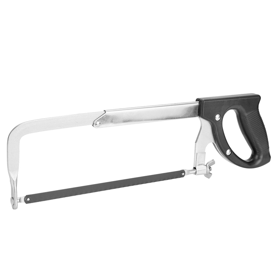 GreatNeck 125 12 Inch Solid Steel Adjustable Frame Hacksaw, 10 Inch Saw Blade, 12 Inch Saw Blade, Portable Hacksaw, Steel Hacksaw Blade Handle