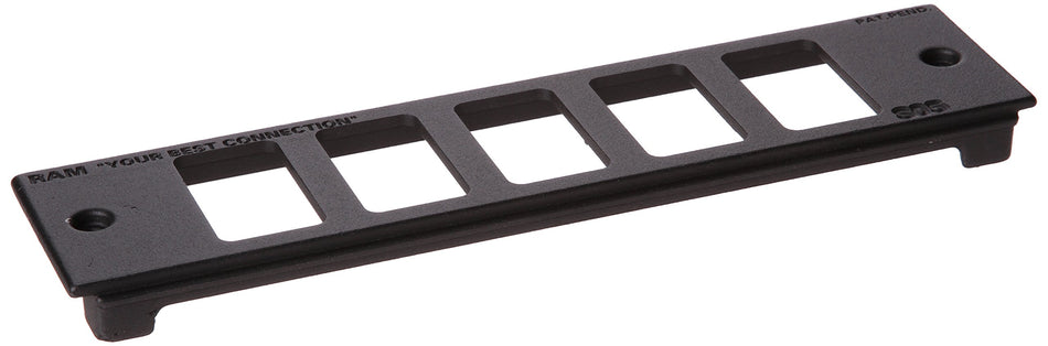 RAM MOUNTS (RAM-FP2-S5-0830-1450 Tough-Box Console Custom 2 Faceplate. Accomodates Five Switches