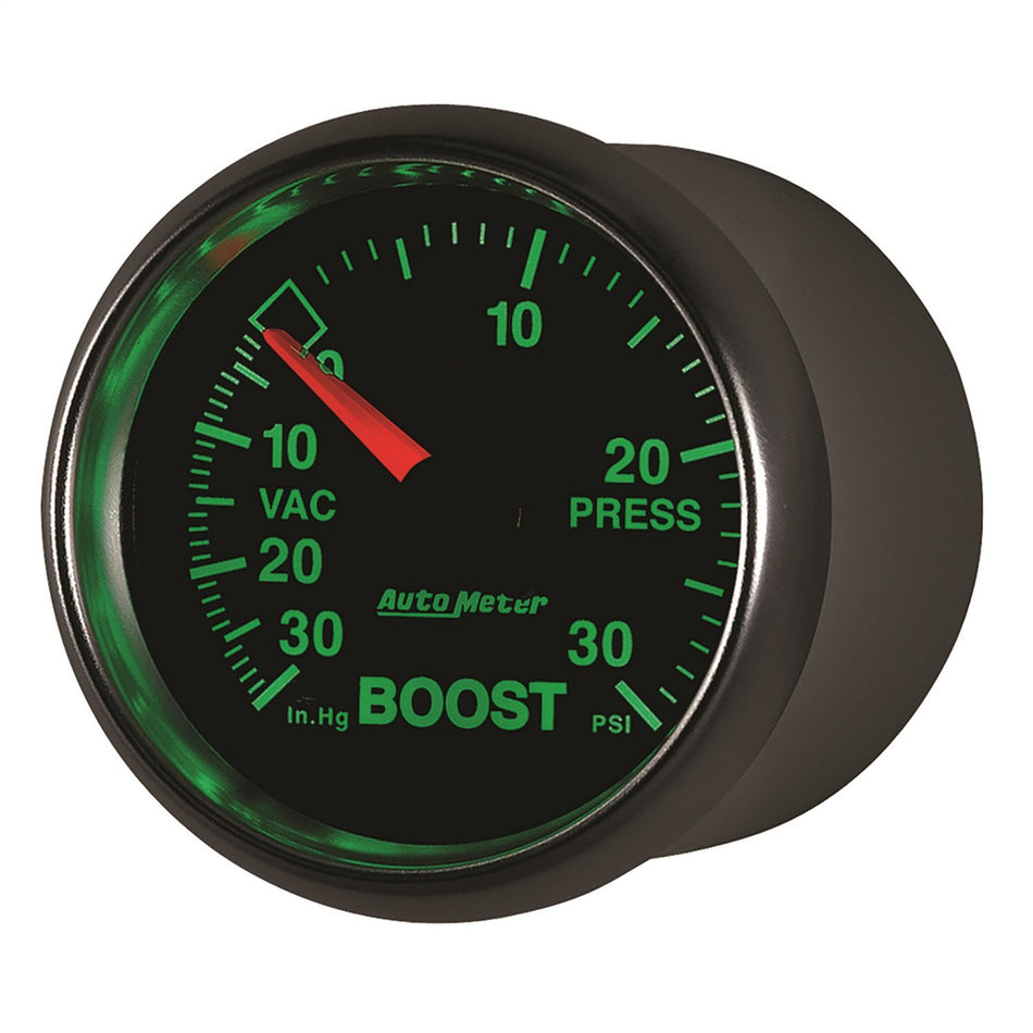 Auto Meter 3803 GS 2-1/16 30 in. Hg/30 PSI Mechanical Vacuum/Boost Gauge
