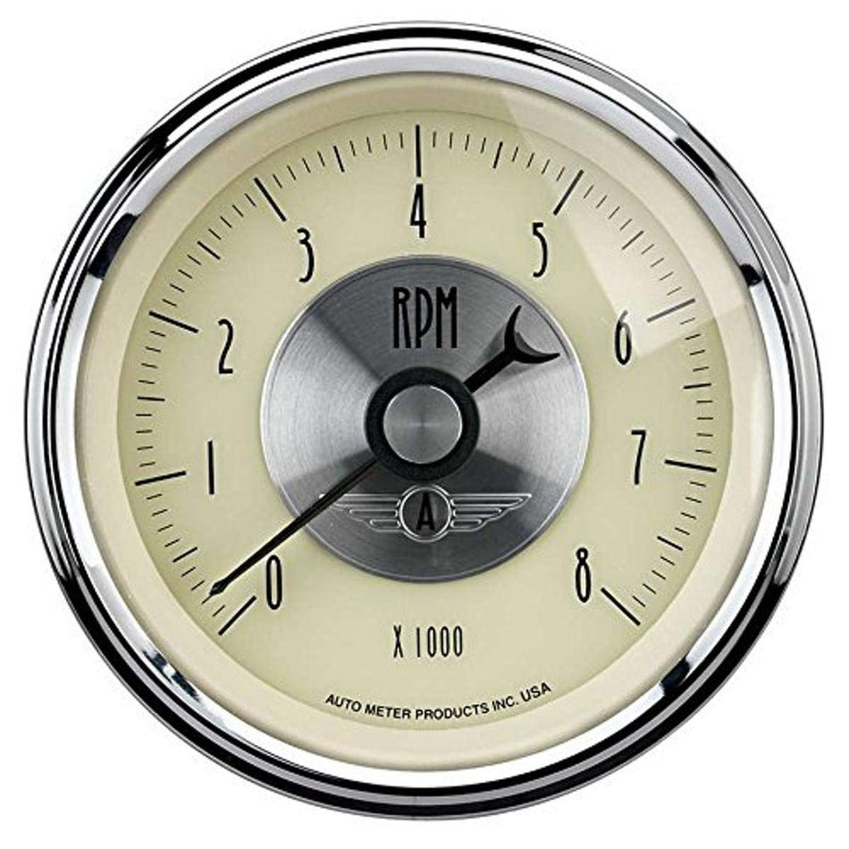Auto Meter 2097 Prestige Antique Ivory 3-3/8 0-8000 RPM Tachometer Gauge