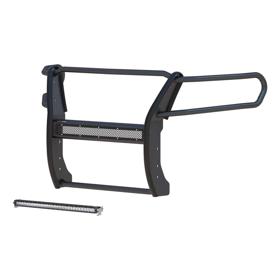 ARIES 2170022 Pro Series Black Steel Grille Guard with Light Bar, Select Chevrolet Colorado, GMC Canyon