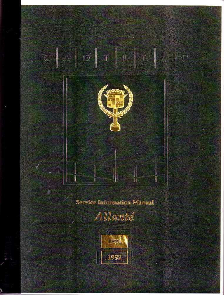 bishko automotive literature 1991 1992 Cadillac Allante Shop Service Repair Manual Book Engine Electrical OEM