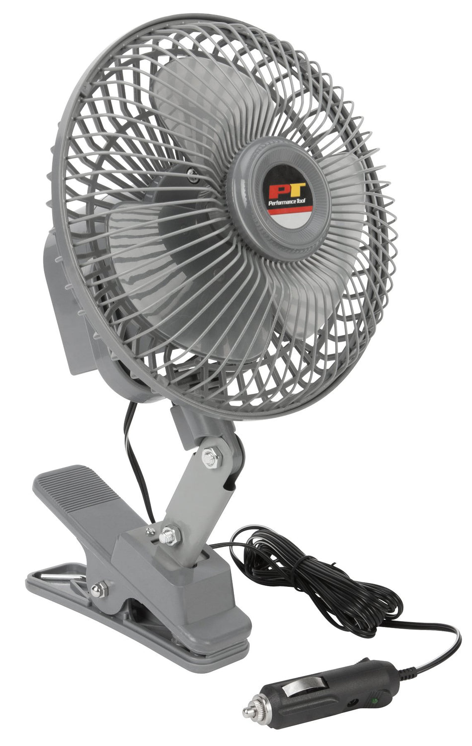 Performance Tool W1658 6-Inch Oscillating Fan (12v w/clamp) - Ideal for Cars, Trucks, RVs, Boats, and More to Keep You Cool and Comfortable On The Go