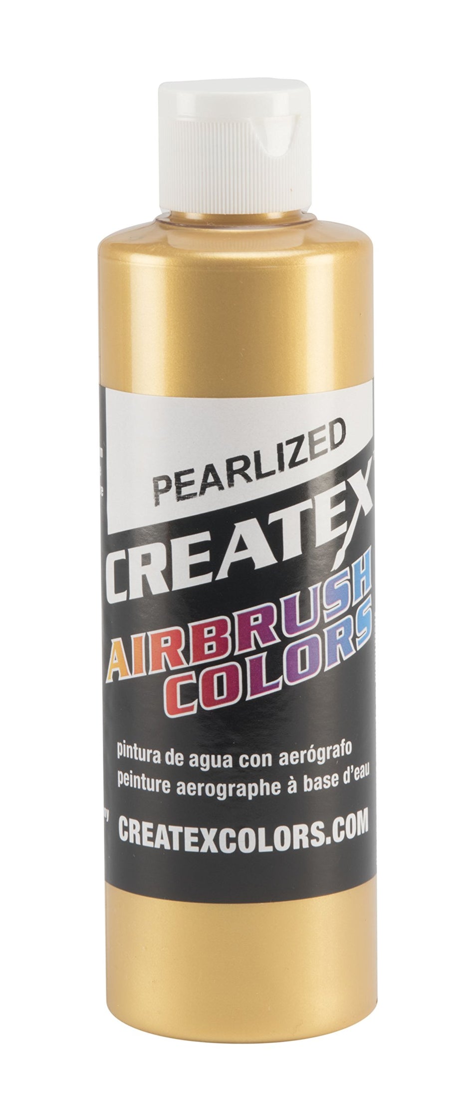 Createx Colors Paint for Airbrush, 8 oz, Pearl Satin Gold