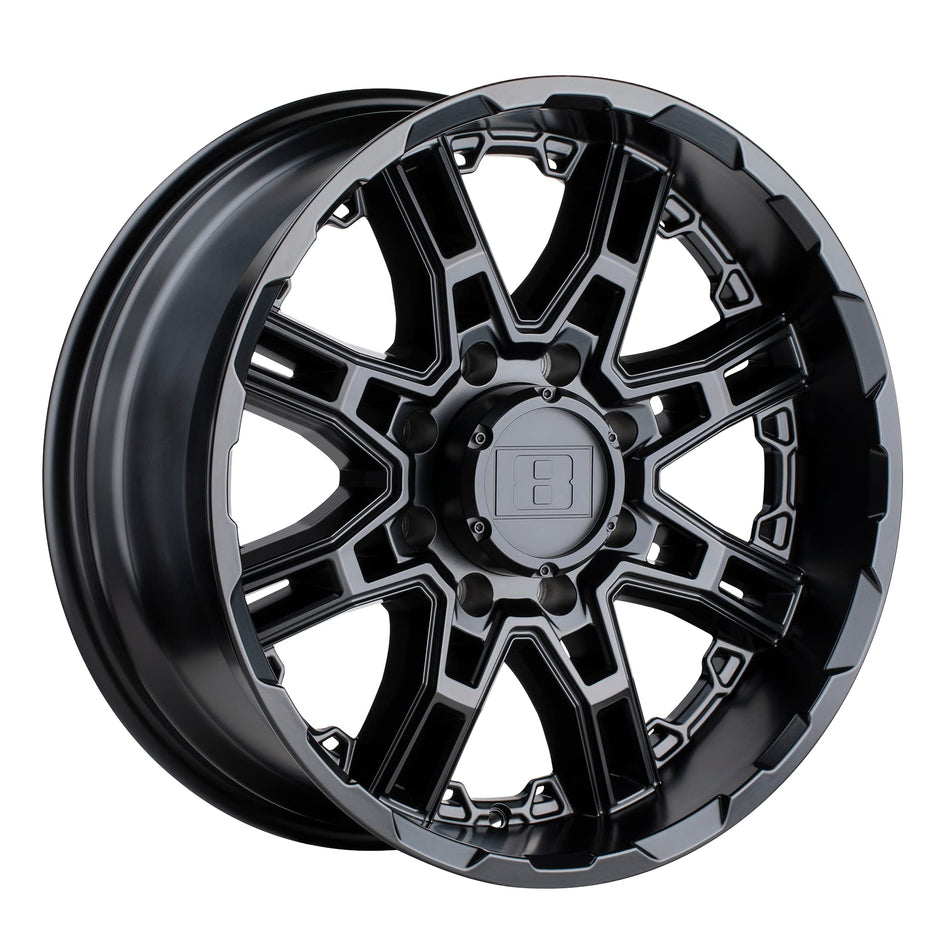 Level 8 LELST 17X8.5 5X5.0 M-BLK -10MM - 1785LST-05127M71