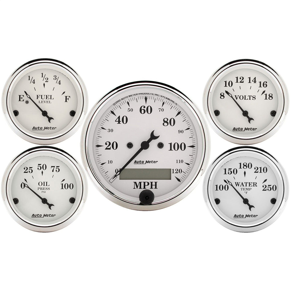 Auto Meter 1602 Old Tyme White Street Rod Kit