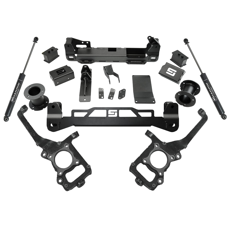 RealTruck SUPERLIFT SUSPENSION 6" Lift Kit for Ford F-150 | Complete Lift Kit with Rear Shadow Series Shocks | K130 | Fits 2021-2023 Ford F-150 4WD