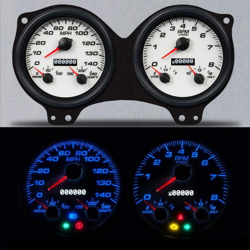 New Vintage USA 69691-03 69 Firebird Performance II Gauges White