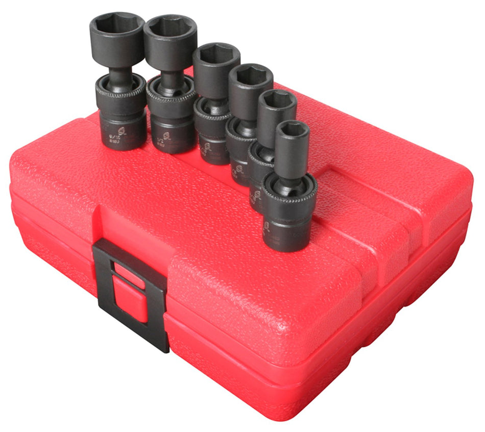 Sunex 1813 6Piece 1/4 Drive Universal SAE Impact Socket Set