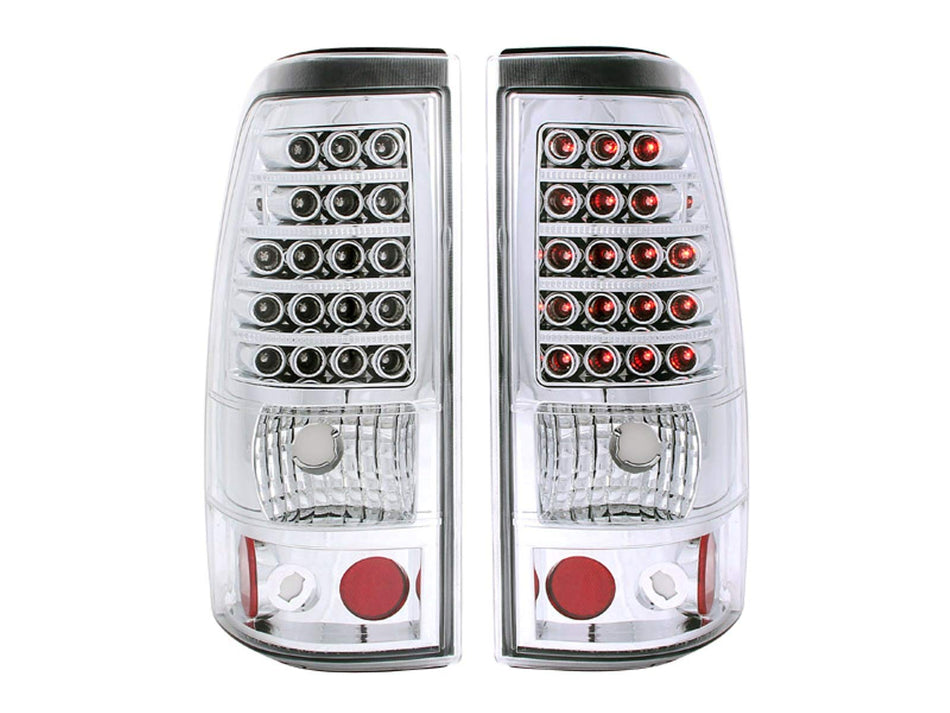 Anzo USA 311008 Chevrolet Silverado Chrome LED Tail Light Assembly - (Sold in Pairs)