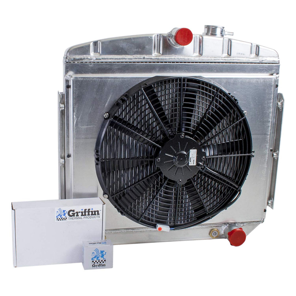 Griffin Radiator 8-70018 ComboUnit, Fits: 1955-1957 Bel Air, Chevrolet, Chevy 150, Chevy 210, Delray