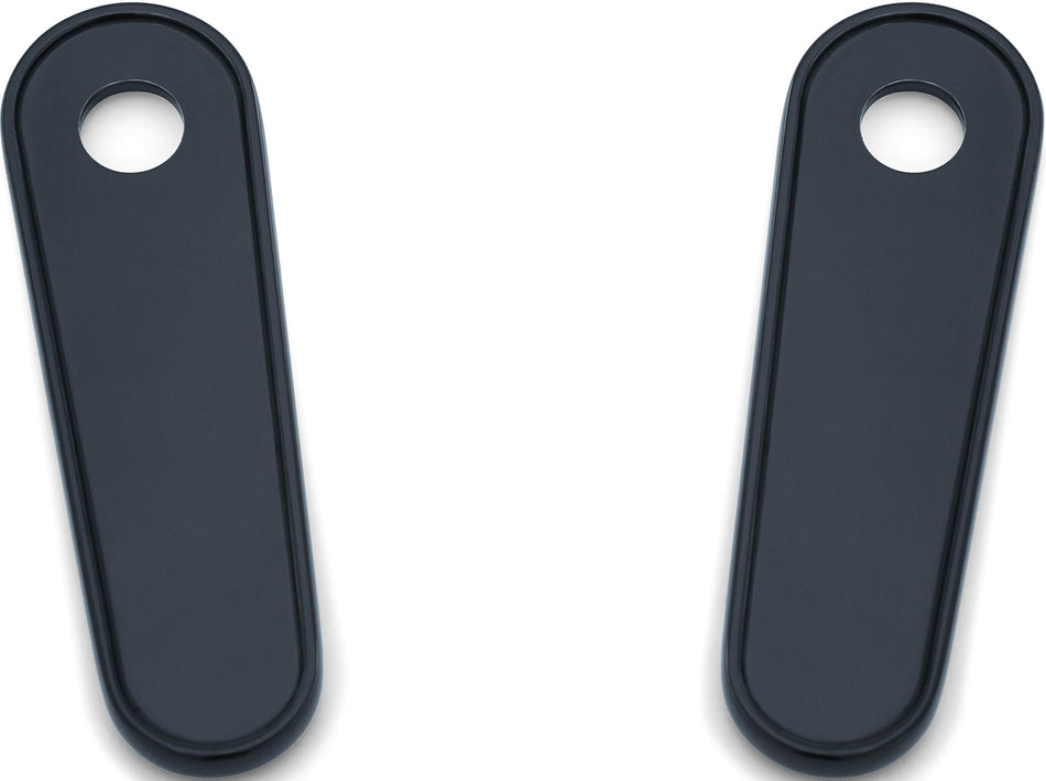 Kuryakyn 9397 Motorcycle Accent Accessory: Passenger Board Block Off Plates for 1993-2019 Harley-Davidson Touring & Trike Motorcycles, Gloss Black, 1 Pair