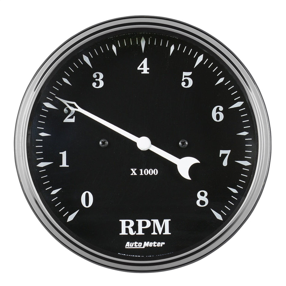 AUTO METER 1799 Gauge Tachometer (Old TYME Black 5, 8K RPM, in-Dash, Old TYME Black)