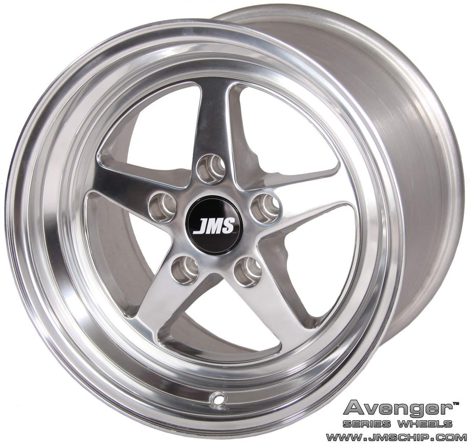JMS AVENGER - 17 INCH X 10 INCH REAR WHEEL W- LUG NUTS - FITS MUSTANG AND SHELBY GT500 - A1710721FP