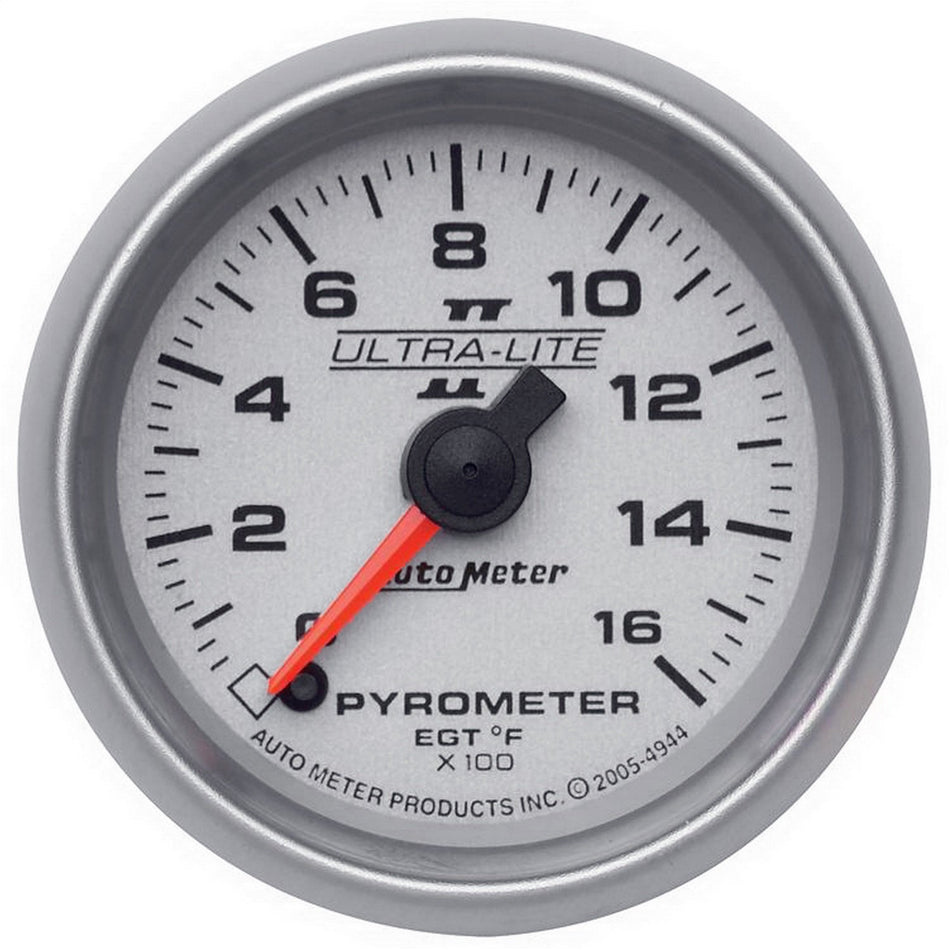 Auto Meter 4944 Ultra-Lite II 2-1/16 0-1600 F Full Sweep Electric Pyrometer