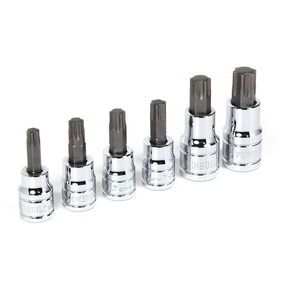 Alltrade 648677 6Pc 3/8, 1/2 Dr. Star Bit Socket Set