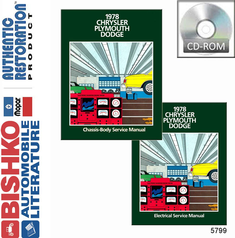 bishko automotive literature 1978 Chrysler Cordoba T&C New Yorker Shop Service Repair Manual CD Engine Wiring