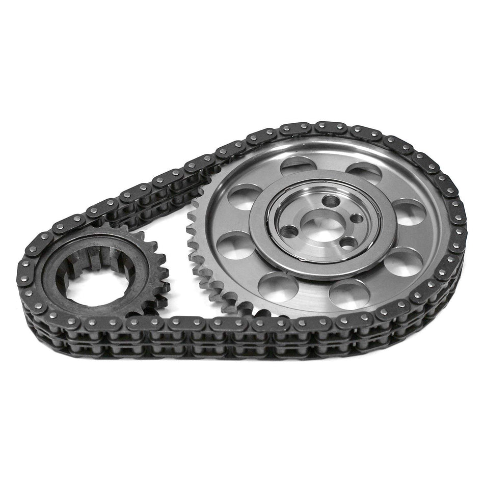 PCE by Speedmaster PCE264.1001 Fits Chevy SBC 350 Double Roller 9 Keyway Billet Steel Timing Chain Kit (Tor/Brg)