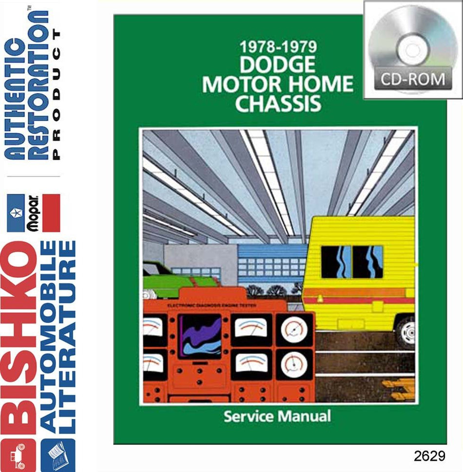 bishko automotive literature 1978 1979 Dodge Motor Home Shop Service Manual CD Engine Drivetrain Electrical