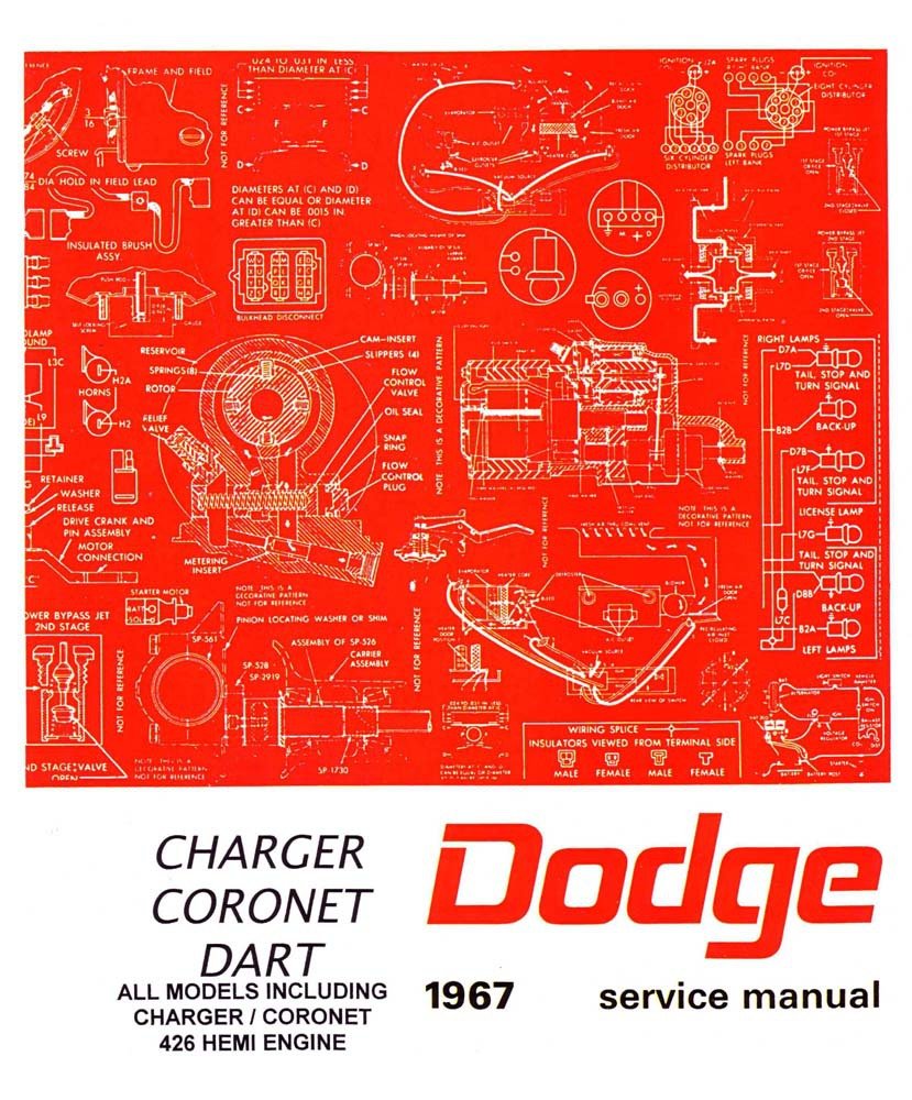 bishko automotive literature 1967 Charger Coronet Dart Shop Service Repair Manual Engine Drivetrain Wiring