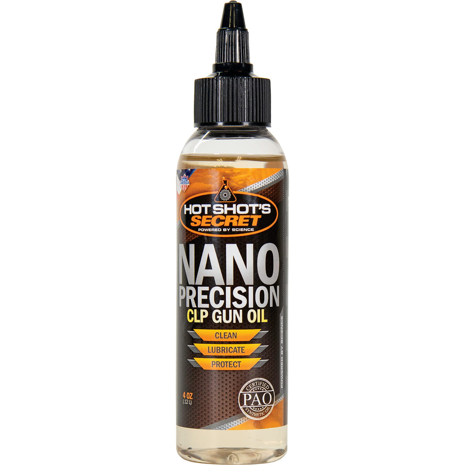 Hot Shot's Secret Nano Precision CLP Lubricating and Cleaning Gun Oil 4 Ounce Squeeze Bottle