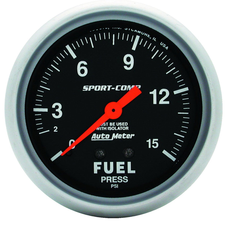 Auto Meter 3413 Sport-Comp Mechanical Fuel Pressure Gauge