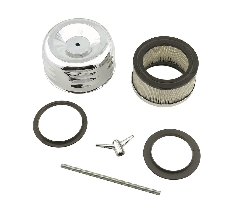 Mr Gasket - 6475 Chrome Louvered Air Cleaner 4-5/8 Dia
