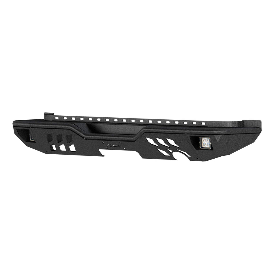ARIES 2082061 TrailChaser Black Aluminum Rear Bumper with LED Lights, Select Jeep Wrangler JK