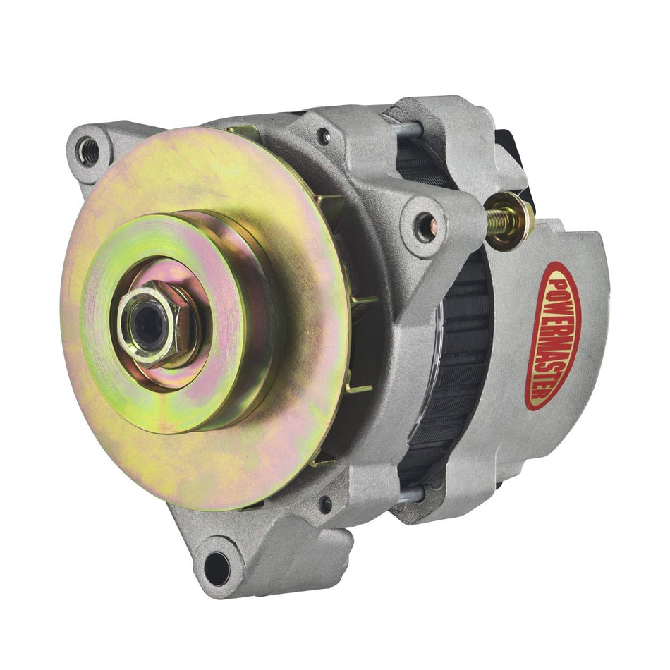 Powermaster 7478 Natural Alternator (CS121 "5X5" 100A XS Volt 1V Pulley Side Bat Post Fan & Baffle 1 Wire)