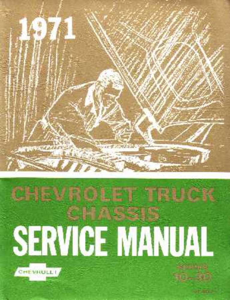 bishko automotive literature 1971 Chevy C/K 10-30 Light Truck Shop Service Repair Manual Engine Electrical
