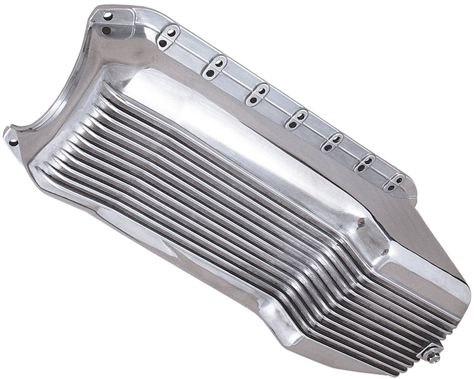 Trans-Dapt Performance 9004 OEM Oil Pan 4 qt. Capacity Finned Aluminum Dipstick On Drivers Side Gaskets Not Included OEM Oil Pan