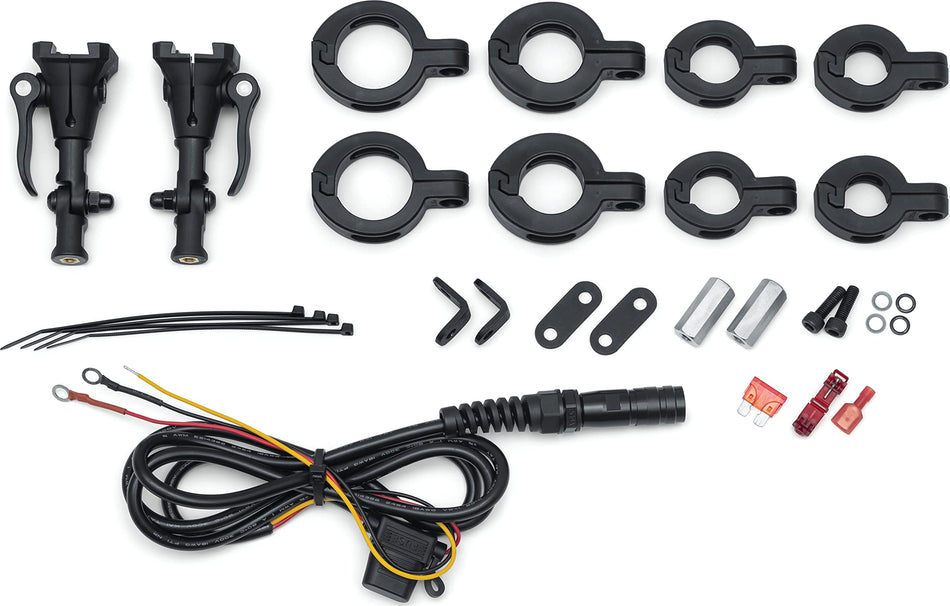 Kuryakyn 2722 Motorcycle Mount Kit for WanderBar Portable Soundbar: Multi-Fit for 7/8, 1, 1-1/4 & 1-1/2 Bars