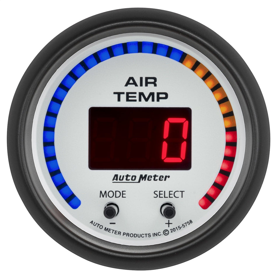 AutoMeter 5758 Gauge, Air Temp, Dual, 2 1/16, 0-300u00baf, Digital, Phantom