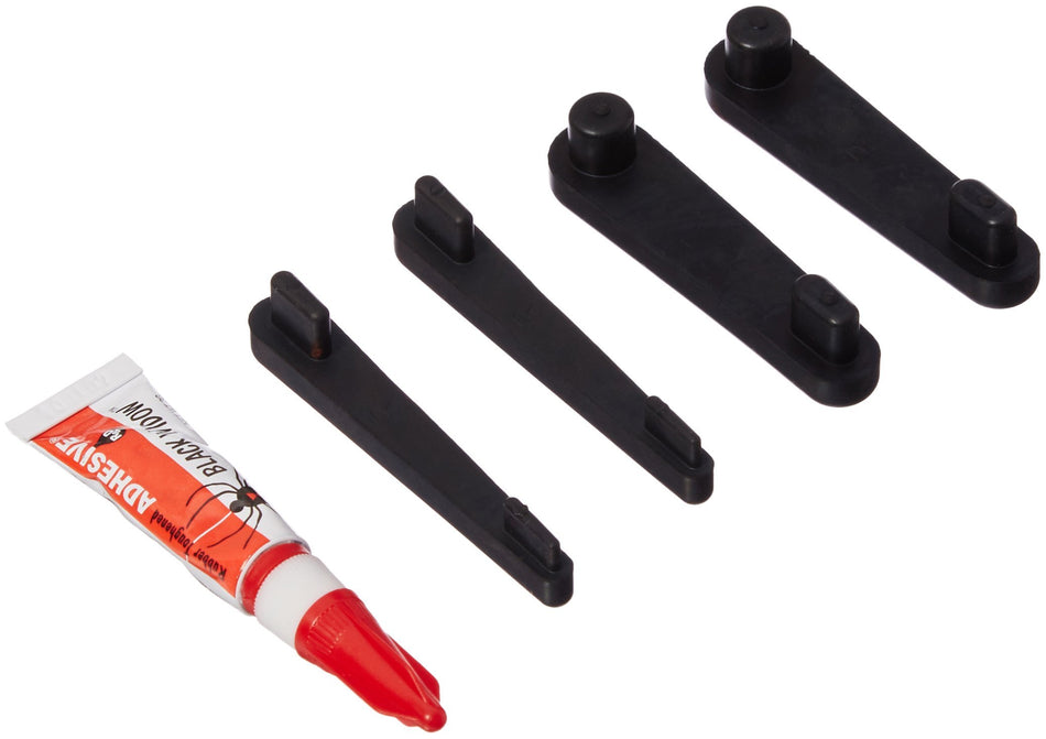 Kuryakyn 7009 Motorcycle Foot Control Component: Replacement Slim Rubber Pad Set for Transformer Swingarm, Black