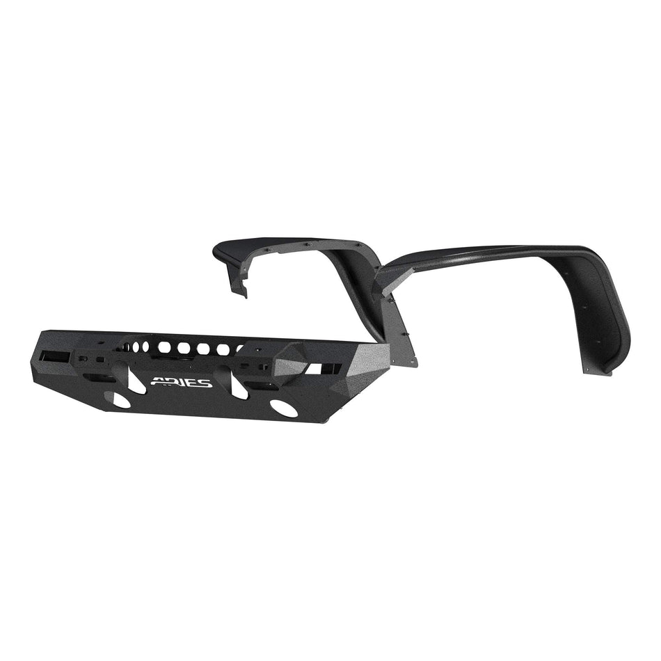 ARIES 2082077 TrailChaser Black Aluminum Jeep Wrangler JL Front Bumper and Fender Flares