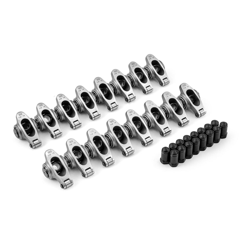 Speedmaster PCE261.1076.01 Fits Ford SB 289 302 351 Windsor 1.60 7/16 Stainless Steel Roller Rocker Arm Set